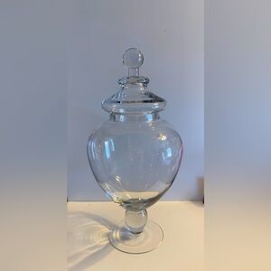 Large glass apothecary jar
